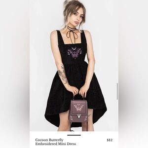 Disturbia Cocoon Butterfly Embroidered Mini Dress Size 12